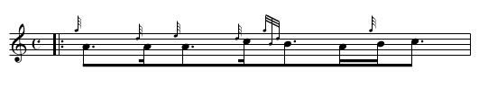Lord Lovat's Strathspey - staff notation