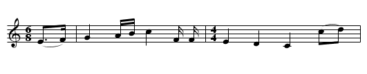 Lord Lovell - staff notation