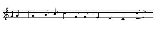 Lord Lovell - staff notation