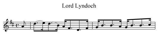 Lord Lyndoch - staff notation