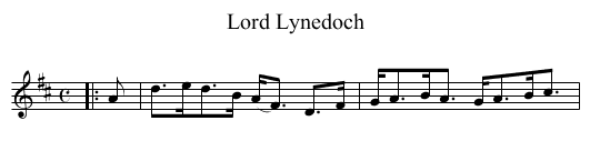 Lord Lynedoch - staff notation