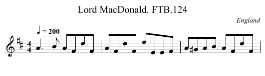 Lord MacDonald. FTB.124 - staff notation