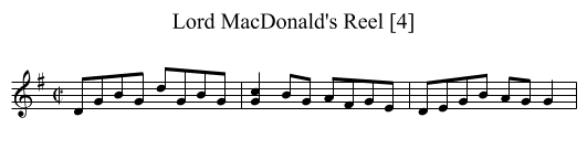 Lord MacDonald's Reel [4] - staff notation