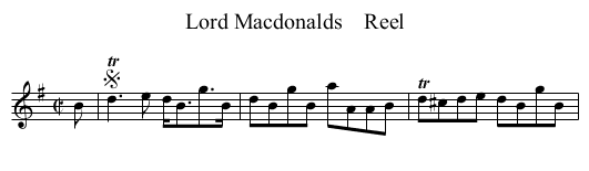Lord Macdonalds    Reel - staff notation