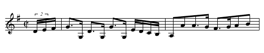 Lord Macdonald's Strathspey - staff notation