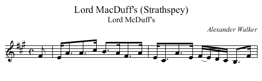 Lord MacDuff's (Strathspey) - staff notation