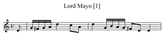 Lord Mayo [1] - staff notation