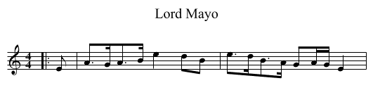 Lord Mayo - staff notation