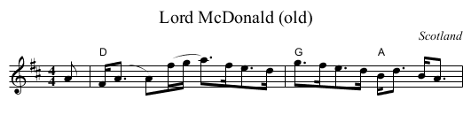 Lord McDonald (old) - staff notation
