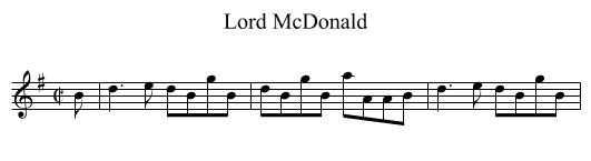 Lord McDonald - staff notation