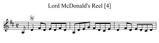 Lord McDonald's Reel [4] - staff notation