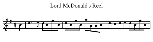 Lord McDonald's Reel - staff notation