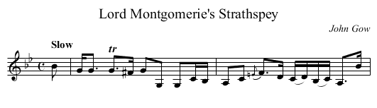 Lord Montgomerie's Strathspey - staff notation