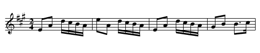 Lord Morpeth's Reel - staff notation