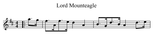 Lord Mounteagle - staff notation