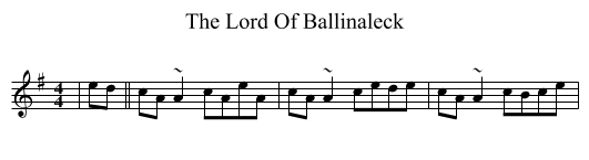 Lord Of Ballinaleck, The  - staff notation