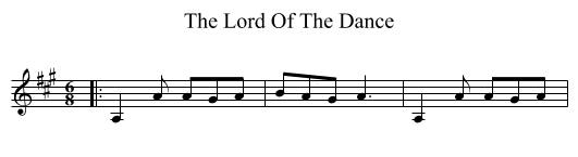 Lord Of The Dance, The  - staff notation
