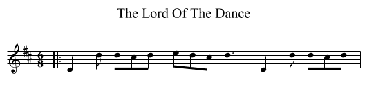Lord Of The Dance, The  - staff notation