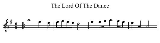 Lord Of The Dance, The  - staff notation