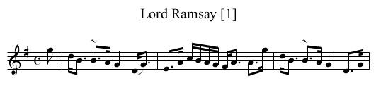 Lord Ramsay [1] - staff notation