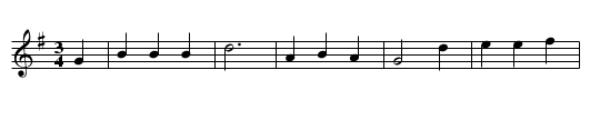 Lord Rendal - staff notation