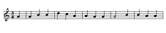 Lord Rendal - staff notation