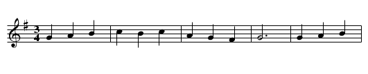 Lord Rendal - staff notation