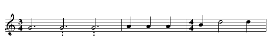 Lord Rendal - staff notation