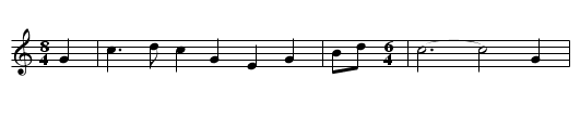 Lord Rendal - staff notation