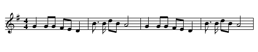 Lord Rendal - staff notation