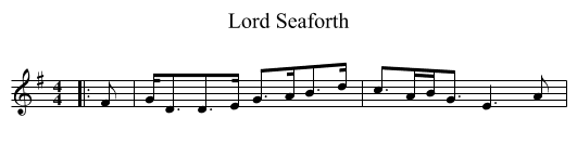 Lord Seaforth - staff notation