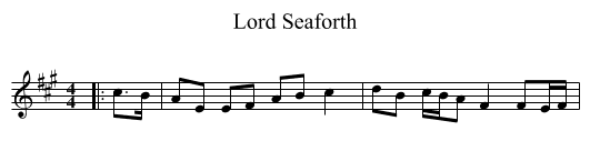 Lord Seaforth - staff notation