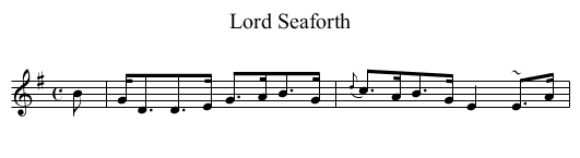 Lord Seaforth - staff notation