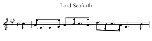 Lord Seaforth - staff notation
