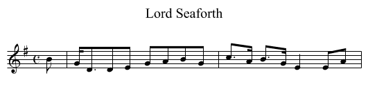 Lord Seaforth - staff notation