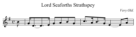 Lord Seaforths Strathspey - staff notation