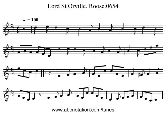 Lord St Orville. Roose.0654 - staff notation