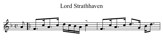 Lord Strathhaven - staff notation
