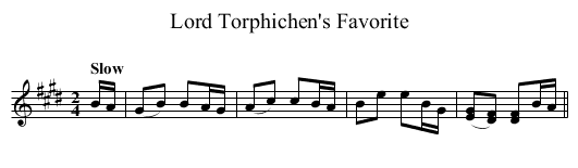 Lord Torphichen's Favorite - staff notation