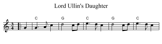 Lord Ullin's Daughter - staff notation