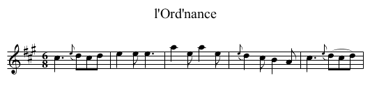 l'Ord'nance - staff notation