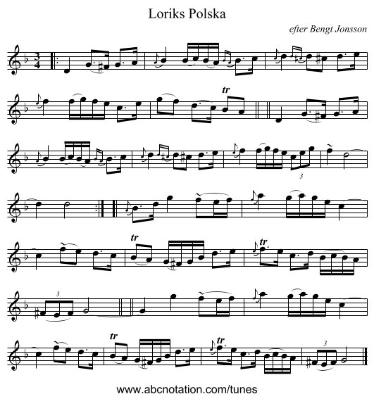 Loriks Polska - staff notation