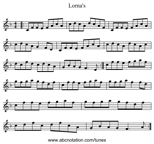 Lorna's - staff notation