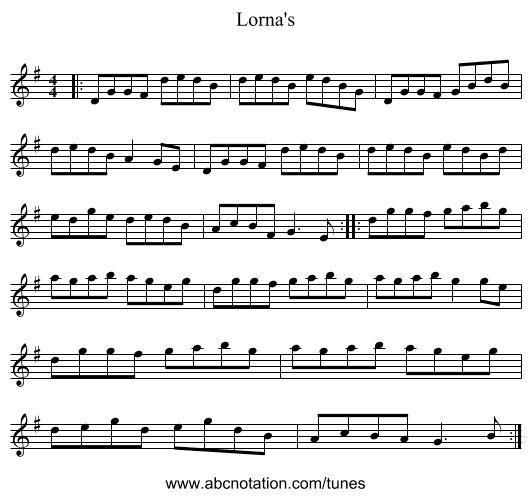 Lorna's - staff notation