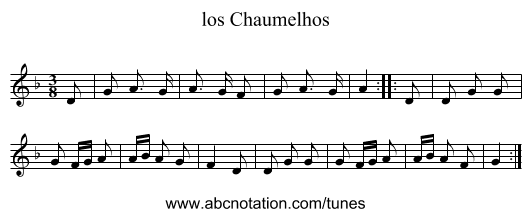 los Chaumelhos - staff notation