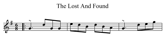 Lost And Found, The  - staff notation
