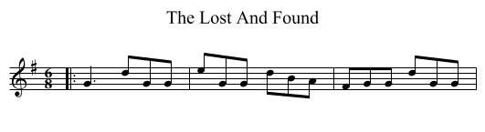 Lost And Found, The  - staff notation