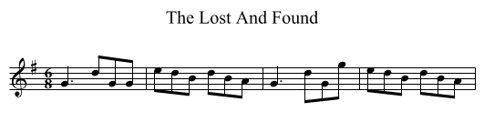 Lost And Found, The  - staff notation