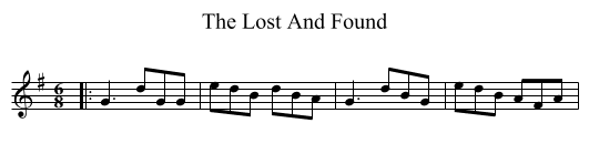 Lost And Found, The  - staff notation