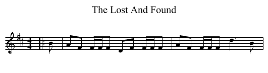 Lost And Found, The  - staff notation